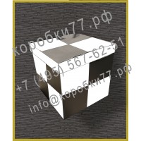 Коробка со съемной крышкой в шахматном порядке (чёрно/белая) 700х700х700